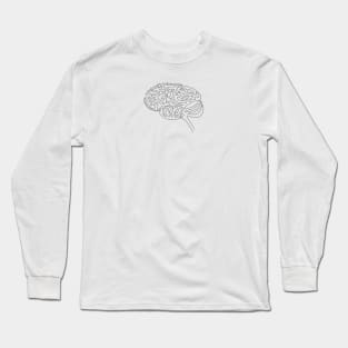 One line brain art Long Sleeve T-Shirt